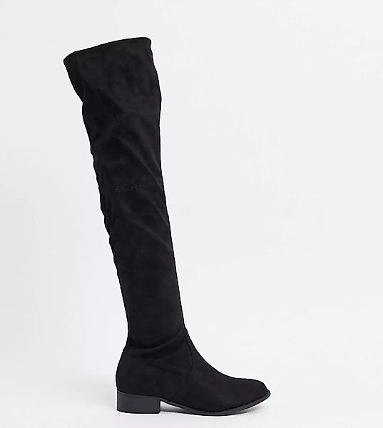 Public Desire – Elle – Exklusive Overknee-Stiefel in Schwarz günstig online kaufen