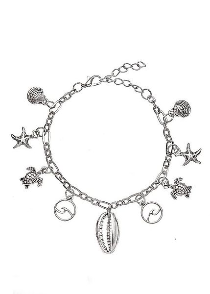 LASCANA Fußkette mit Anhänger, Seestern,Muschel,Schildkröte,Fußketten Set,F günstig online kaufen
