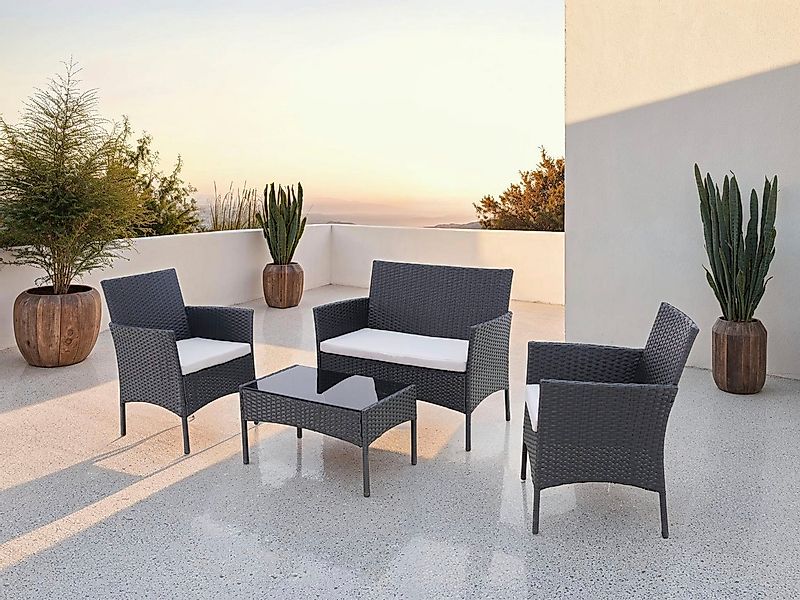 KONIFERA Gartenlounge-Set Balkonset »Palma«, (Set, 7-tlg., 1x2er Sofa, 2 Se günstig online kaufen