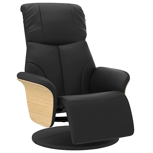 vidaXL Relaxsessel mit Fußteil Schwarz Kunstleder 356629 günstig online kaufen