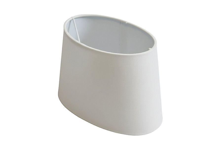 B&S Lampenschirm Lampenschirm oval Velvet weiss B:23x14/T:19x11,5/H:15cm, J günstig online kaufen