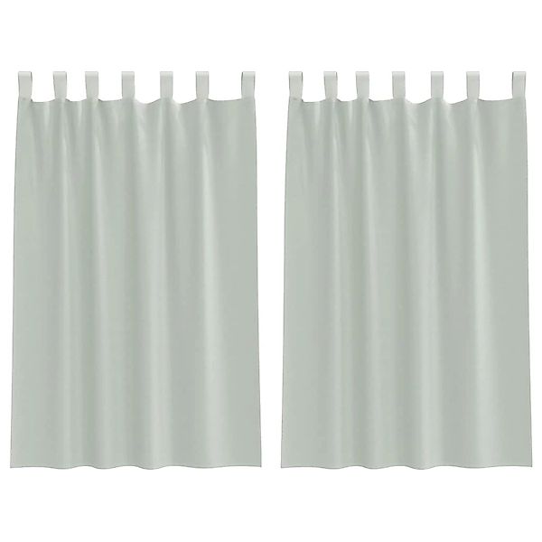 vidaXL Voile Vorhänge mit Schlaufen 2 Stk Hellgrau 140x175 cm 4102297 günstig online kaufen