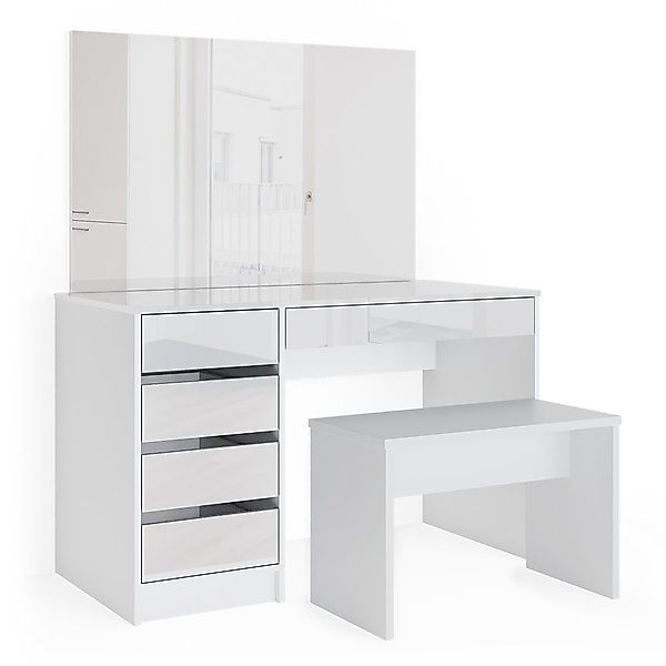 Vicco Schminktisch Sherry, Weiß, 120 cm günstig online kaufen