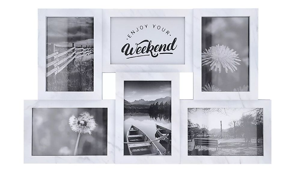 Bilderrahmen Collage - weiß - Kunststoff - 29 cm - 2 cm - 2 cm - Sconto günstig online kaufen