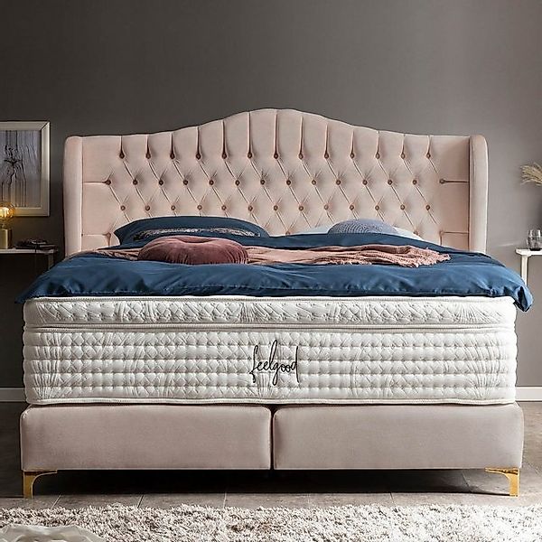 BettCo Boxspringbett Maison (in Rose Samt, günstig online kaufen