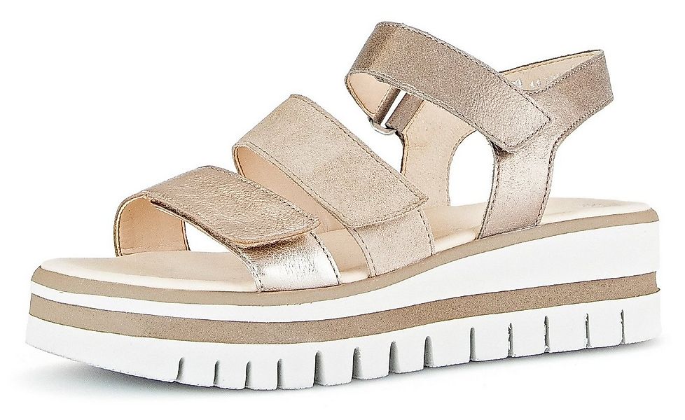 Gabor Keilsandalette, Sommerschuh, Sandale, Keilabsatz, mit drei Klettversc günstig online kaufen