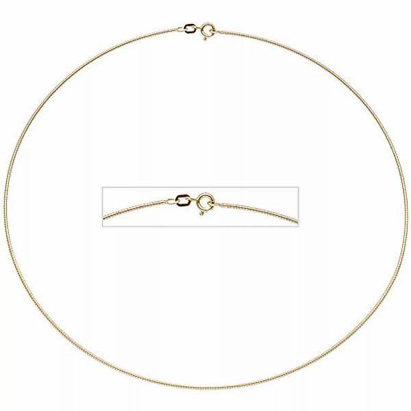 SIGO Halsreif 925 Sterling Silber gold vergoldet 1,1 mm 45 cm Kette Halsket günstig online kaufen