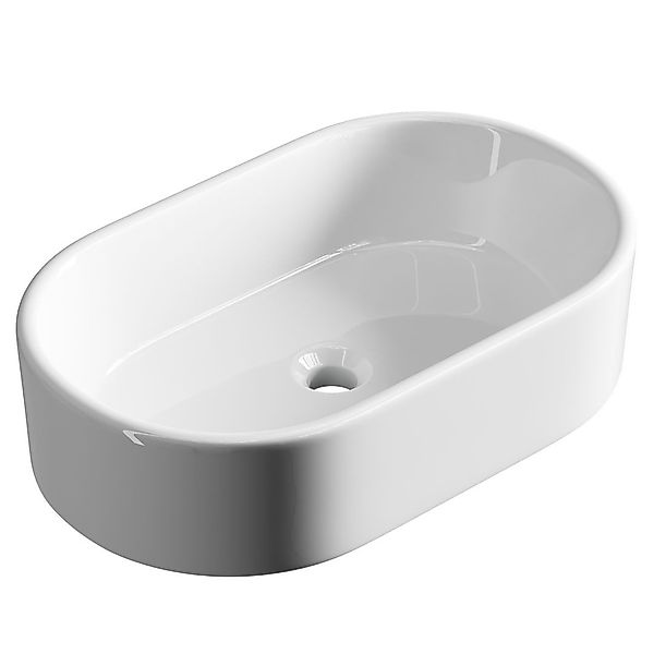 Planetmöbel Aufsatzwaschbecken Waschbecken 55cm (Badezimmer Waschbecken, günstig online kaufen