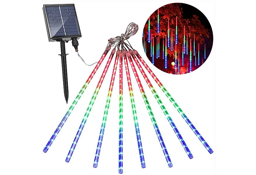 Rosnek LED-Lichterkette Meteorschauer Lichterkette Außen Solarbetrieben LED günstig online kaufen