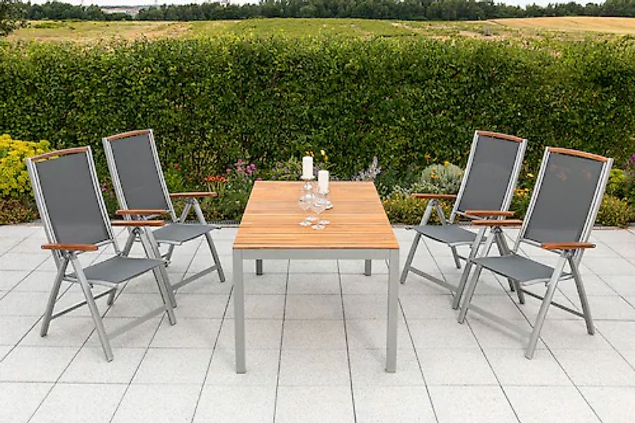 MERXX Garten-Essgruppe »»Siena«« Set, 5-fach verstellbare Rückenlehne, 5 St günstig online kaufen