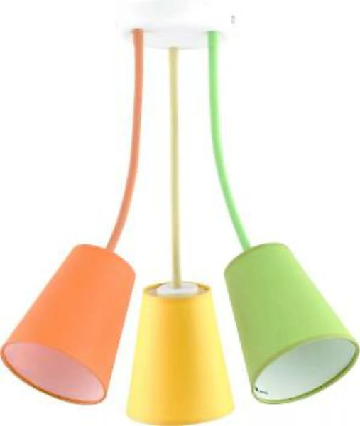 Bunte Deckenlampe 3-flmg Orange Gelb Grün flexibel günstig online kaufen