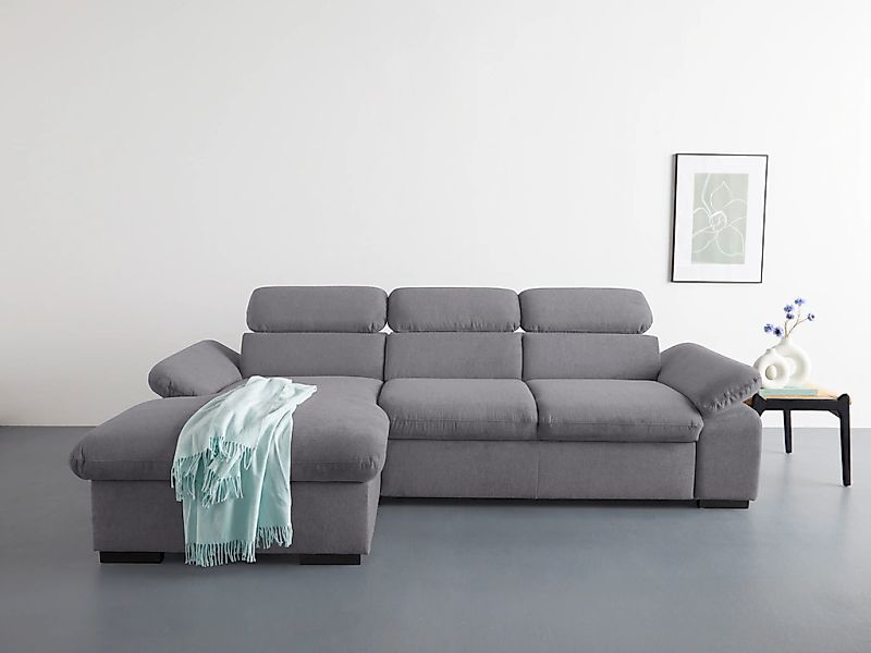 COTTA Ecksofa "Lola L-Form mit Kopfteilfunktion & Hocker" wahlweise mit Bet günstig online kaufen