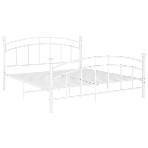 vidaXL Bettgestell Weiß Metall 180x200 cm651082 günstig online kaufen