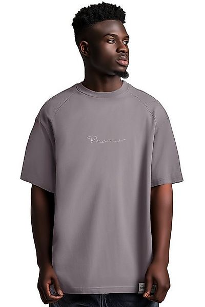 Reichstadt Oversize-Shirt Casual T-shirt 22RS033 Dark Grey M mit Stitching günstig online kaufen