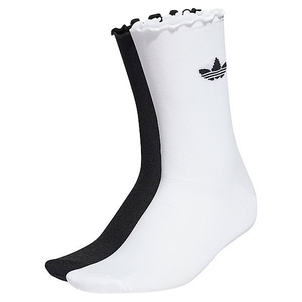 Adidas Originals Ruffle Crew Socken 2 Paare EU 40-42 White / Black günstig online kaufen