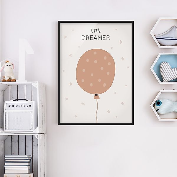 Bild mit Rahmen Boho Luftballon - Little dreamer günstig online kaufen