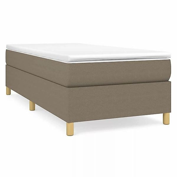 vidaXL Boxspringbett mit Matratze Taupe 100x200 cm Stoff1380364 günstig online kaufen