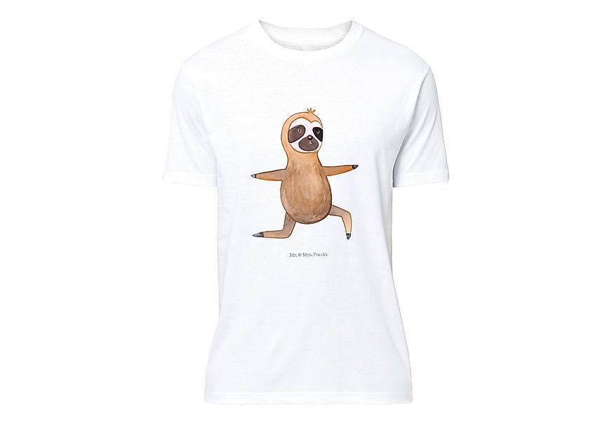 Mr. & Mrs. Panda T-Shirt Faultier Yoga - Weiß - Geschenk, Krieger, Shirt, T günstig online kaufen