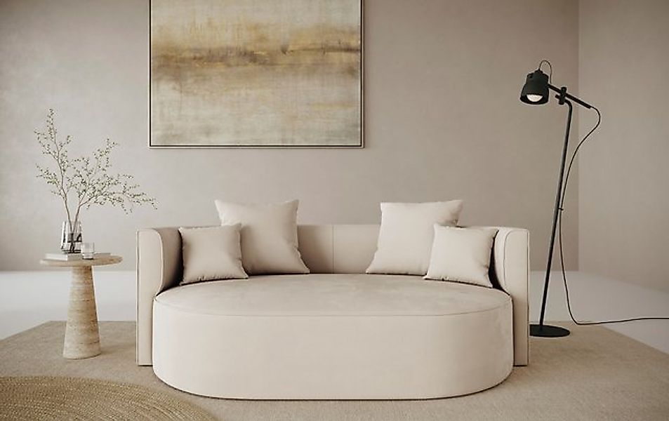 LeGer Home by Lena Gercke 2,5-Sitzer ISALIE, rundes Loungesofa, mit Kissen, günstig online kaufen