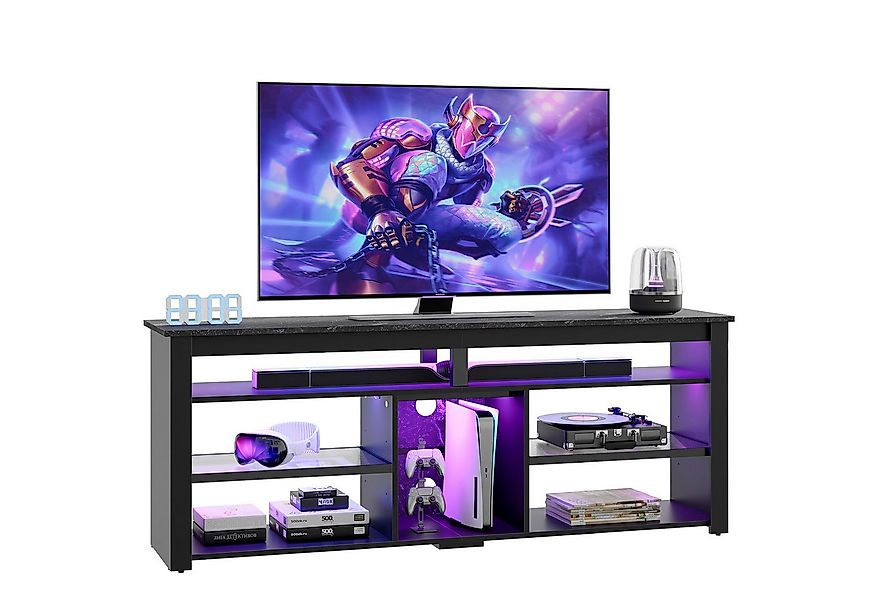 Bestier Lowboard TV-Schrank, Sideboard, Gaming TV Board mit LED-Beleuchtung günstig online kaufen