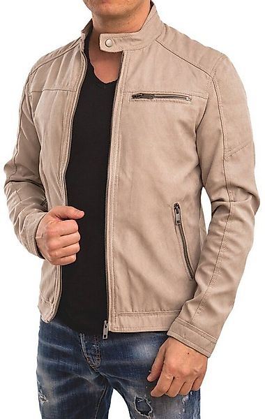 Jack & Jones Lederjacke stilvolle Bikerjacke aus Kunstleder Zeitlose Kunstl günstig online kaufen
