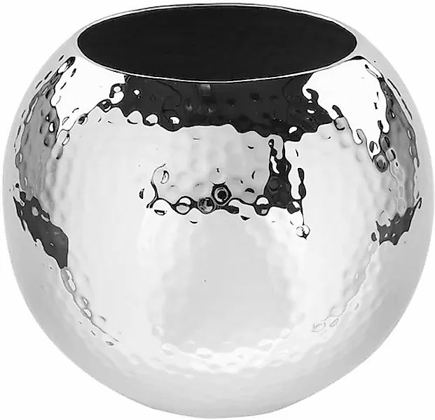 Fink Dekovase "MOON", (1 St.), Kugelvase, Tischvase aus Metall, mit gehämme günstig online kaufen