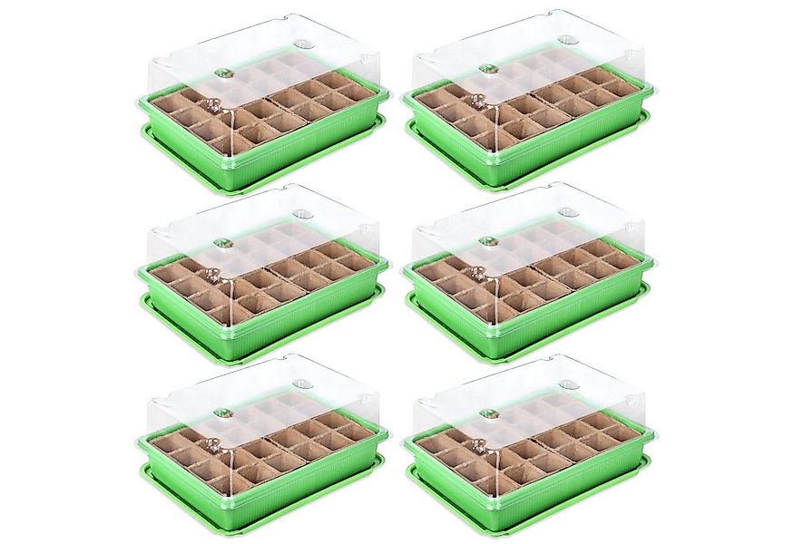 Schramm Frühbeet Schramm® 6 Stück Anzucht Set Gewächshaus Anzucht Schale Tö günstig online kaufen