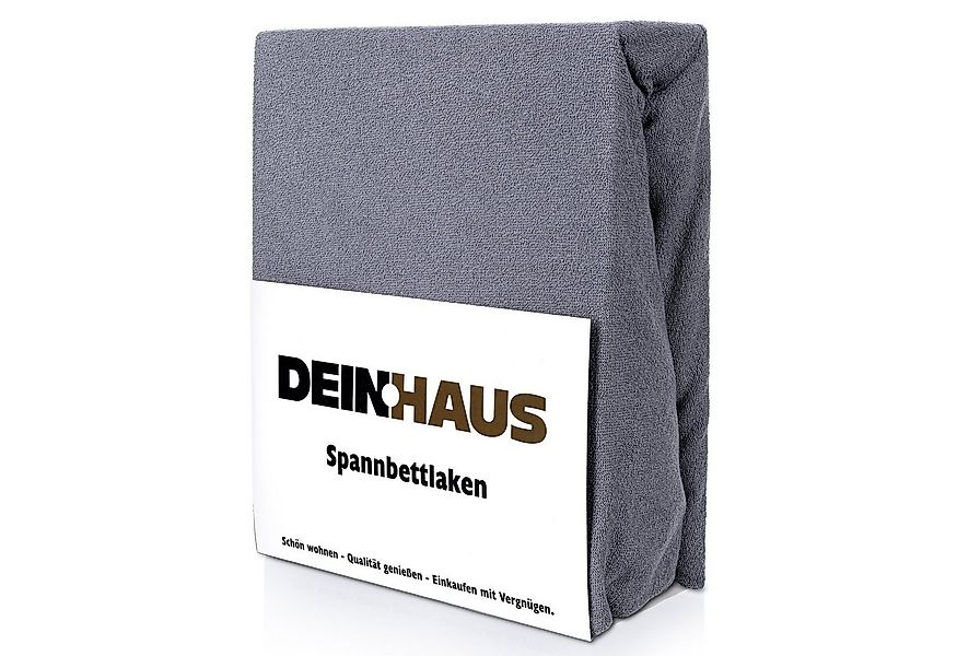DH DEIN . HAUS Spannbettlaken Frottee Bettlaken mit Gummizug aus natürliche günstig online kaufen