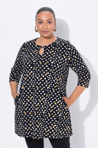 Ulla Popken Longshirt Longshirt Punkte A-Linie günstig online kaufen