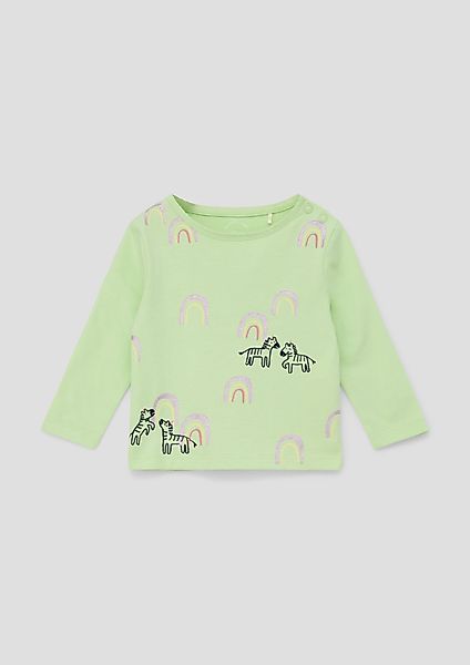 s.Oliver Langarmshirt Langarmshirt mit Glitzerprint Glitzer günstig online kaufen