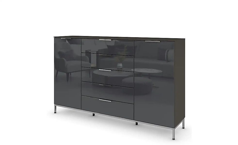 Highboard  Frome ¦ schwarz ¦ Maße (cm): B: 180 H: 111 Kommoden & Sideboards günstig online kaufen