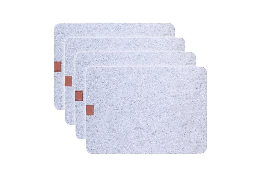 Neuetischkultur Platzset Platzset 4-teilig Filz eckig, (Set, 4-St., 4 Platz günstig online kaufen
