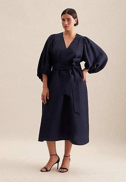 seidensticker Sommerkleid "Schwarze Rose" 3/4 V-Neck Uni günstig online kaufen