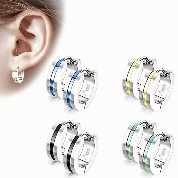 Order & Smile Schmuck Klappcreolen Männer günstig online kaufen