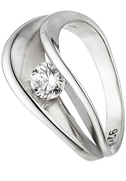JOBO Fingerring "Ring mit mit Zirkonia", 925 Silber rhodiniert günstig online kaufen
