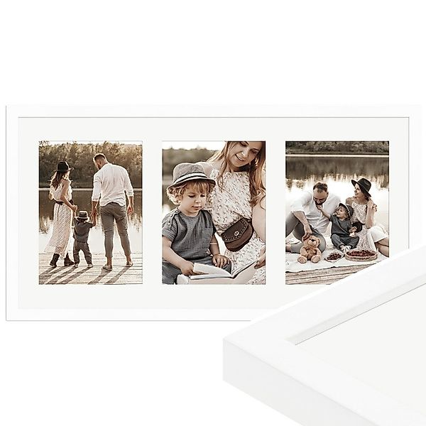 WANDStyle Galerierahmen G950 in Graubraun 25 x 50 cm für 3 Bilder im Format günstig online kaufen