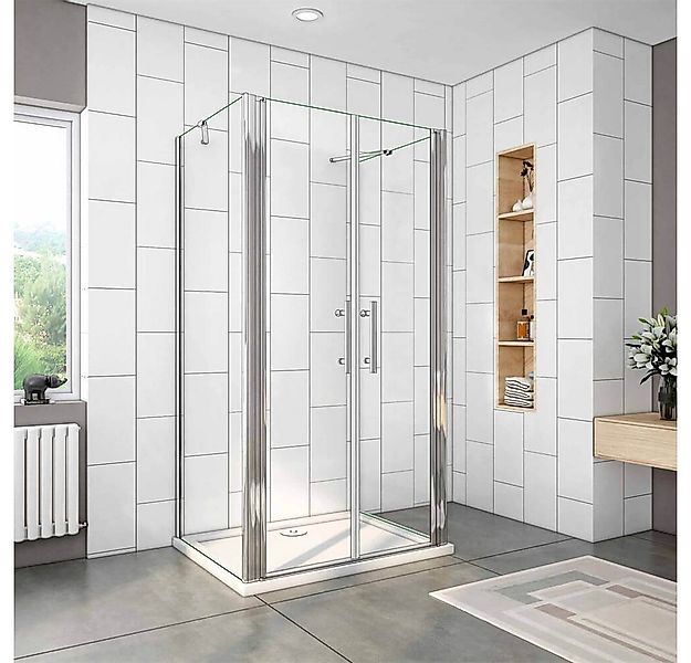 duschspa Komplettdusche Duschkabine U-Form Schwingtür mit 2 Seitenwänden Dr günstig online kaufen