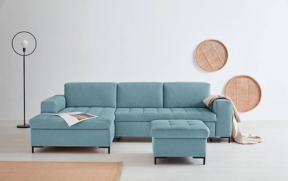 OTTO products Ecksofa »Grazzo, zeitlos & elegant, moderne Sitzheftung, Brei günstig online kaufen