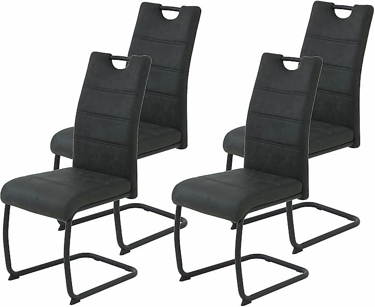 HELA Freischwinger "DUNJA" (Set) 4 Stk.Schwingstuhl; Vintage Optik; mit Gri günstig online kaufen