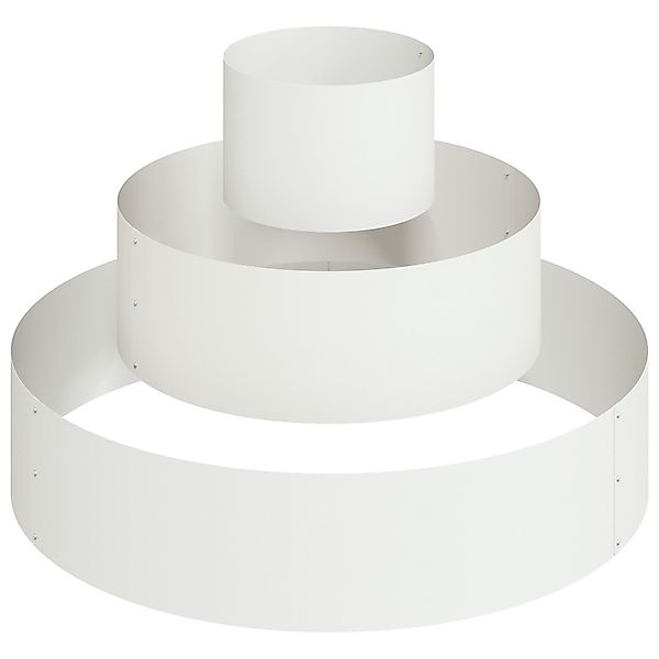 vidaXL Blumentopf Metallpflanzgefäß Stahl/Weiß Pulverbeschichteter Stahl günstig online kaufen