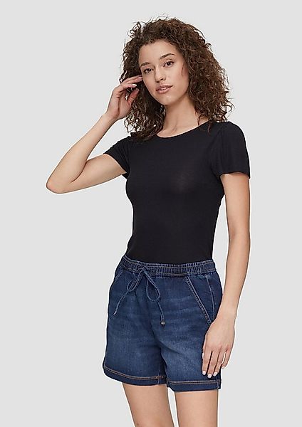 QS Kurzarmshirt T-Shirt Antailliertes T-Shirt aus Modalmix günstig online kaufen