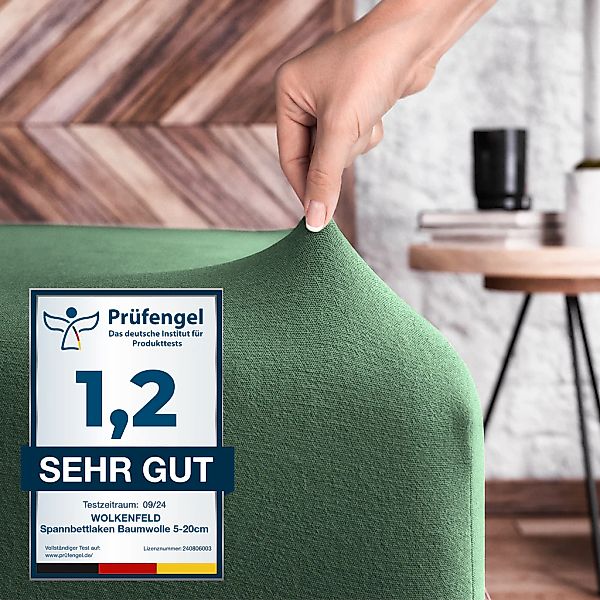 Wolkenfeld Spannbettlaken "100% Baumwolle - Superweiches Bettlaken für Matr günstig online kaufen