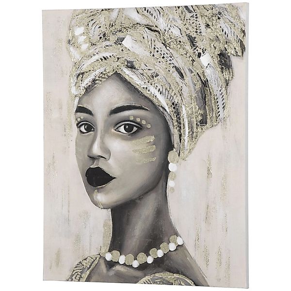 HOMCOM Wandbilder Canvas 'Junge Afrikanische Frau' Kiefernholz 100 x 2,8 x günstig online kaufen