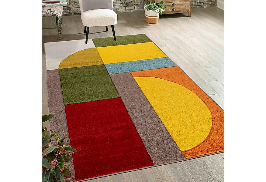 Mazovia Designteppich Modern Geometrischer Teppich Bunt Weich Teppich für W günstig online kaufen