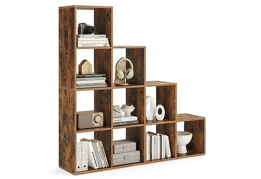 VASAGLE Bücherregal, Raumteiler, Würfelregal, viel Stauraum, Stufenregal günstig online kaufen