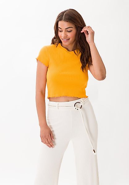 Les Lunes T-Shirt April Wellensaum, Ripp-Material, günstig online kaufen
