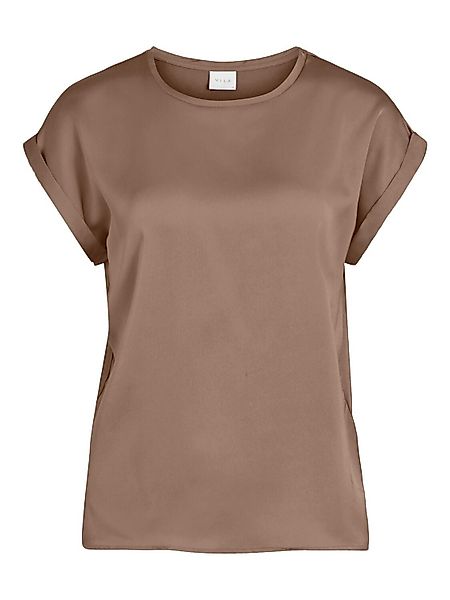 Vila T-Shirt VIELLETTE S/S SATIN TOP günstig online kaufen