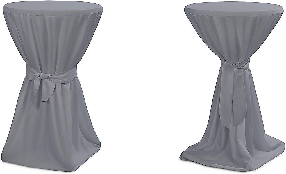 TexDeko Stehtischhusse Premium für Bistrotisch mit Schleifenband Bartisch-Ü günstig online kaufen