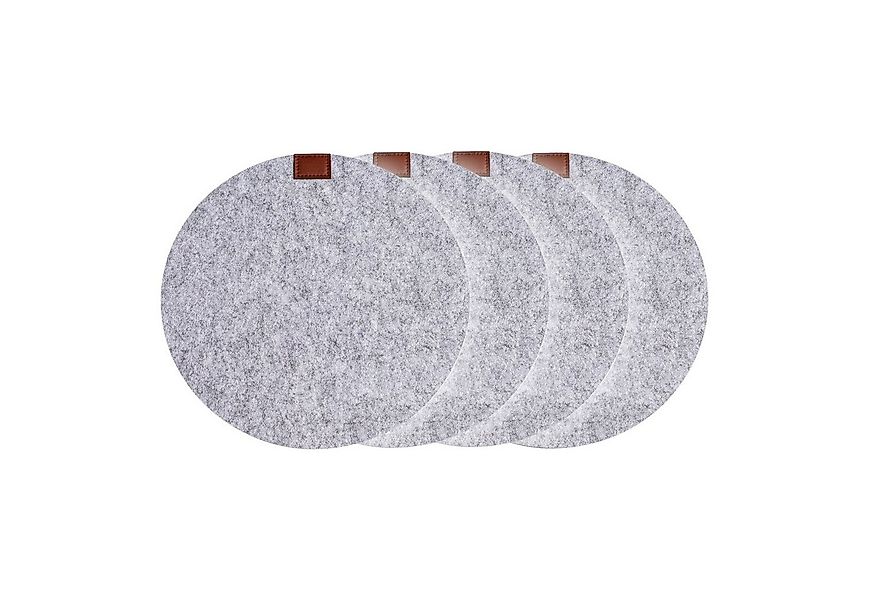 Neuetischkultur Platzset Platzset 4-teilig Filz rund, (Set, 4-St., 4 Platzs günstig online kaufen