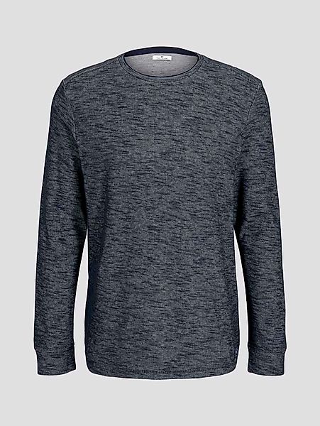 TOM TAILOR Rundhalsshirt Double Face Longsleeve günstig online kaufen